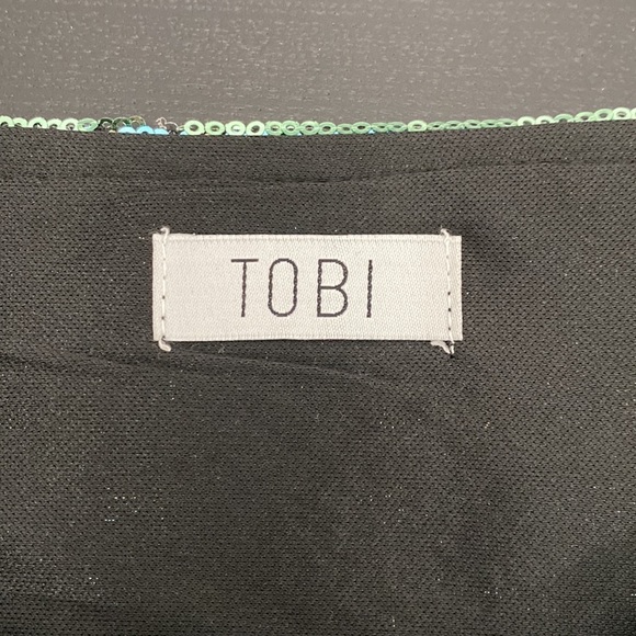 Tobi Ladies Sequin Geometric Mini Skirt - Small - Picture 5 of 8